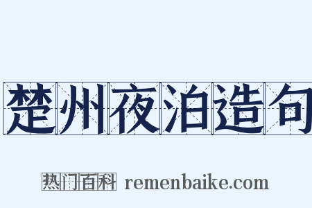 楚州夜泊造句是什么意思的图片